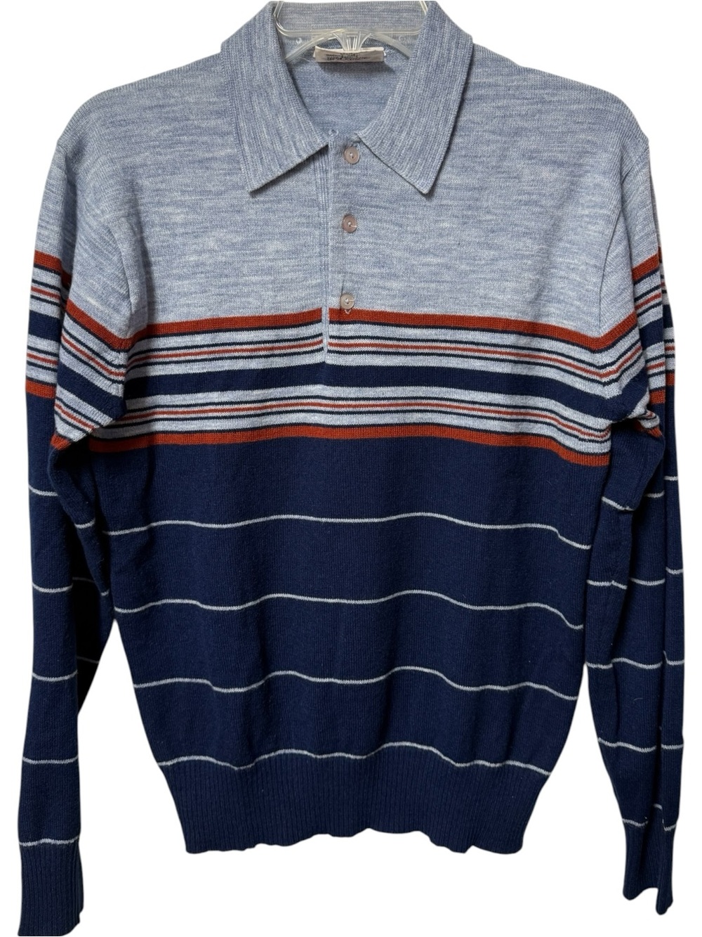 VTG Mister Man Striped Sweater Shirt Sz M
